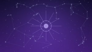 Estrela abstrata em explosao de particulas representando inteligencia centelhada